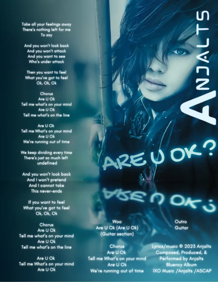 Are U Ok? — visual lyric sheet
