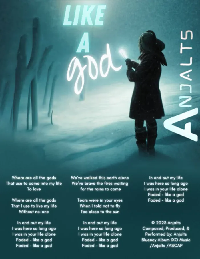 Like a god — visual lyric sheet