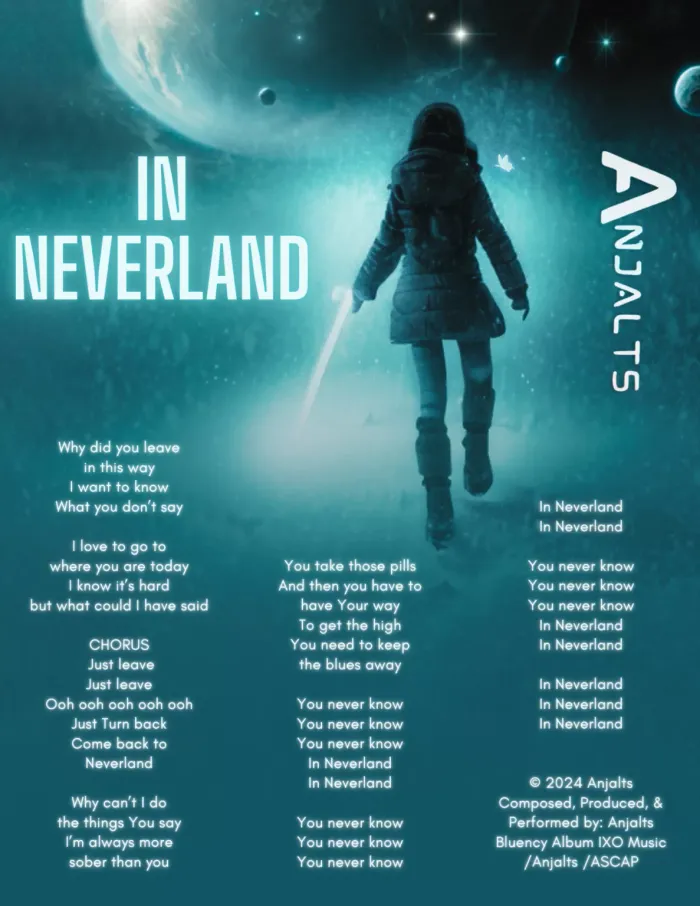 In Neverland — visual lyric sheet