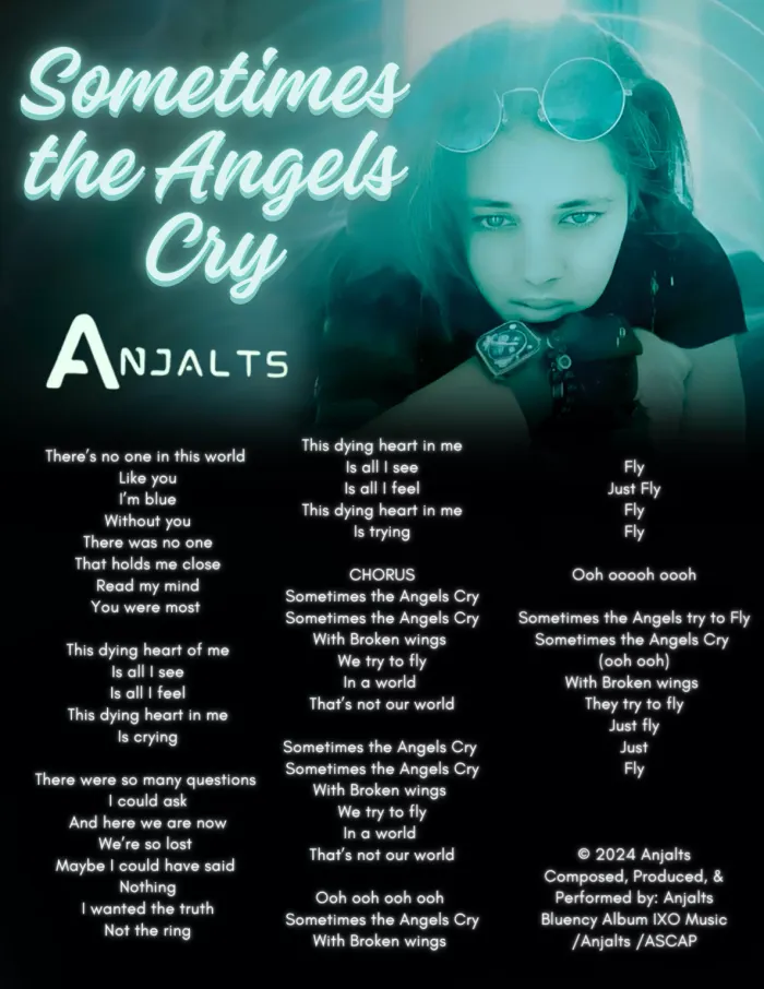 Sometimes the Angels Cry — visual lyric sheet