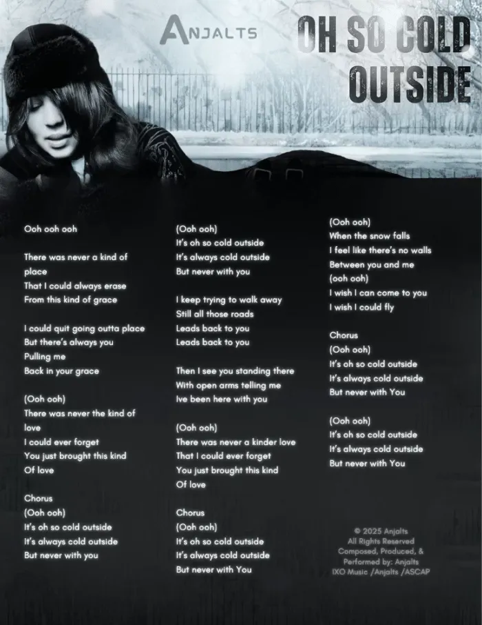 Oh So Cold Outside — visual lyric sheet